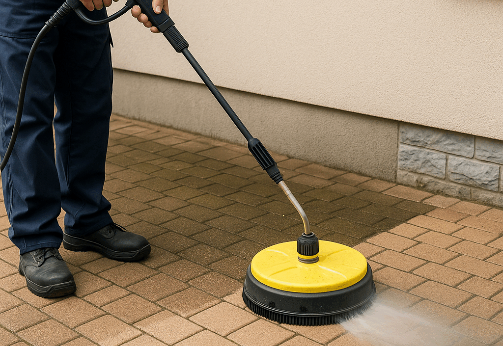 Profesjonalne czyszczenie ciśnieniowe kostki i elewacji. Sprawdź, dlaczego warto zaufać specjalistom – bezpieczeństwo i trwały efekt.